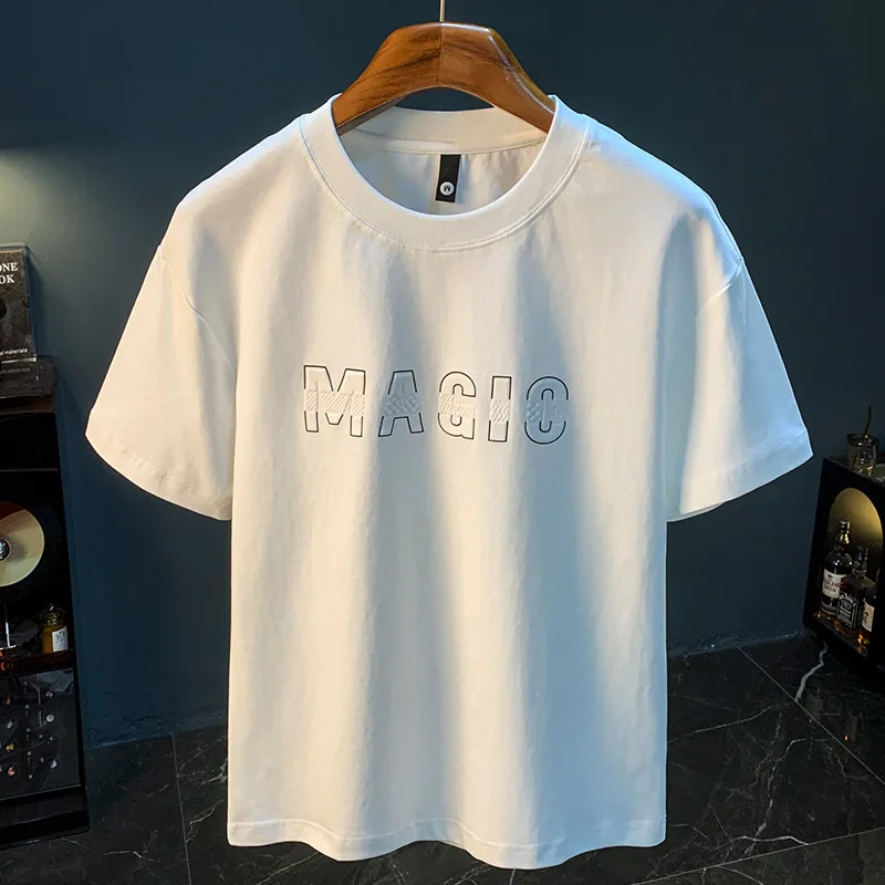 

Solid color short sleeved T-shirt for men in summer 2025, new oversized loose casual base shirt, thin breathable top
