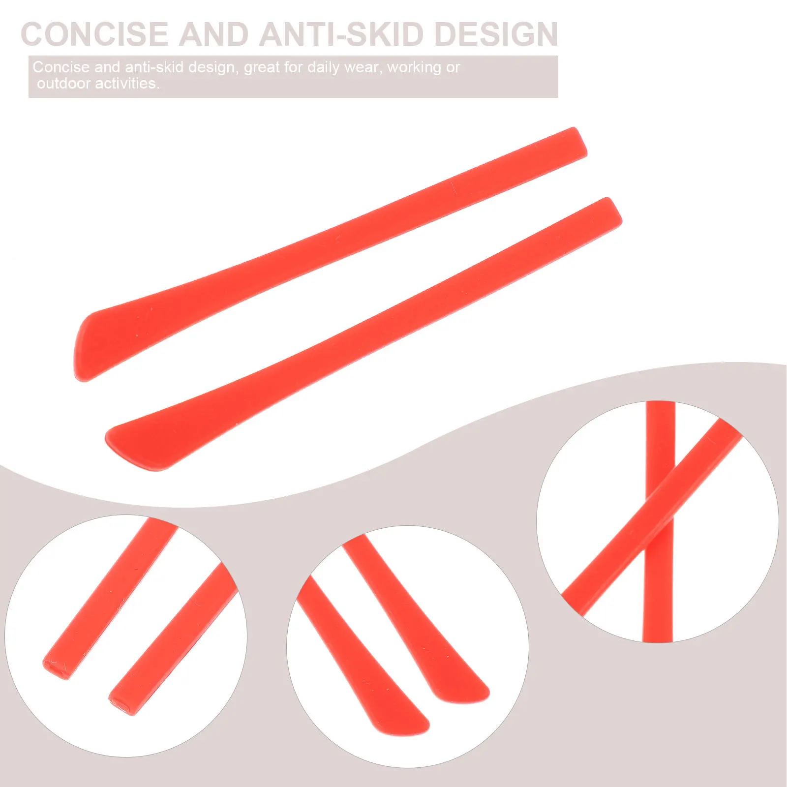 

5Pairs Silicone Glasses Leg Covers Anti-Slip Grips for Eyewear Secure Fit during Exercise Reusable Lightweight Protective