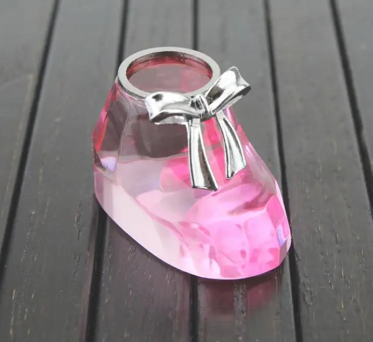 50pcs Pink Crystal Baby Gift Box Crystal Shoes Baby Birthday Baptism Souvenir Wholesale