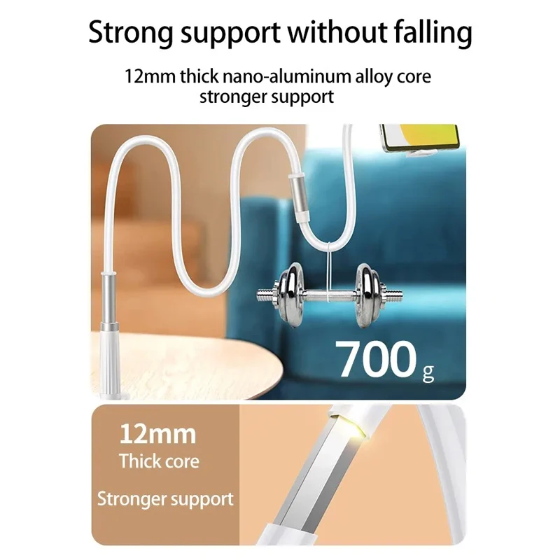 1 м держатель для мобильного телефона, портативная гибкая подставка для ленивой кровати, настольный кронштейн, настольная подставка для iPhone, Samsung, Xiaomi, 100 см