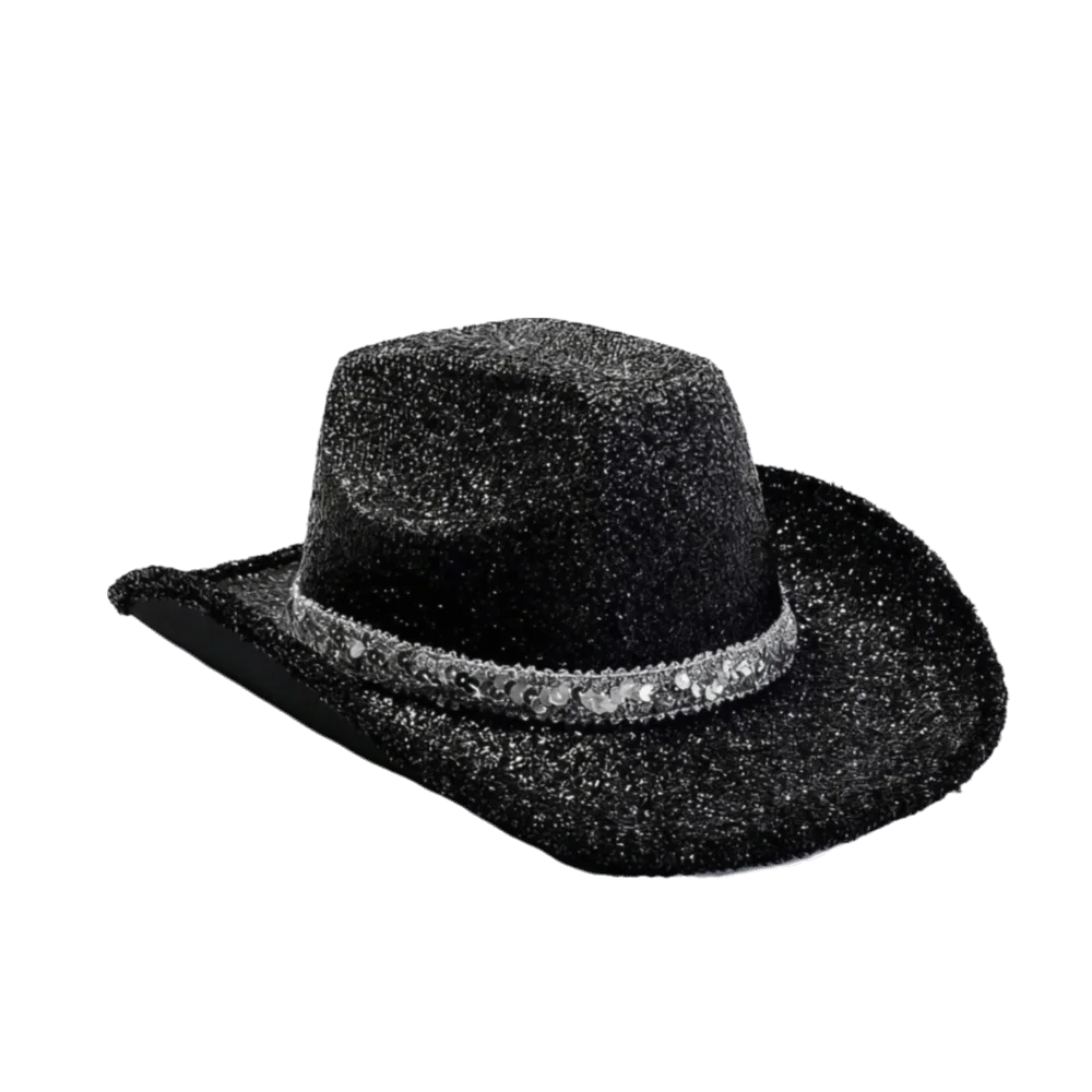 Fashion Sequin Bowler Hat Glitter Shimmering Western Cowboy Hat Jazz Hat Fedoras Hat Cowgirl Hat Girl