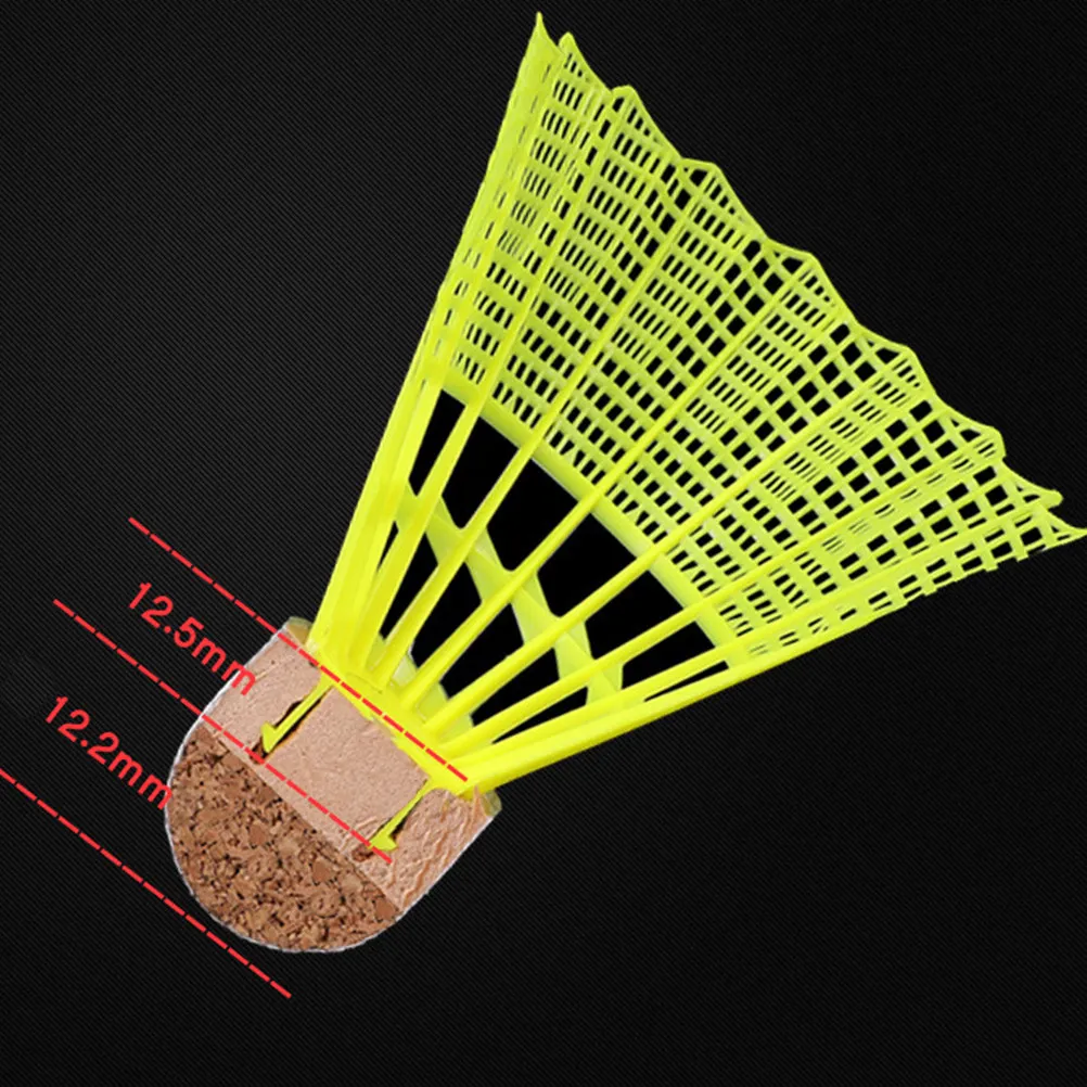 

12Pcs Plastic Badminton Shuttlecocks Strong Resistance Stable Flight Long-Lasting Not Easy to Crack Ideal for Family Play