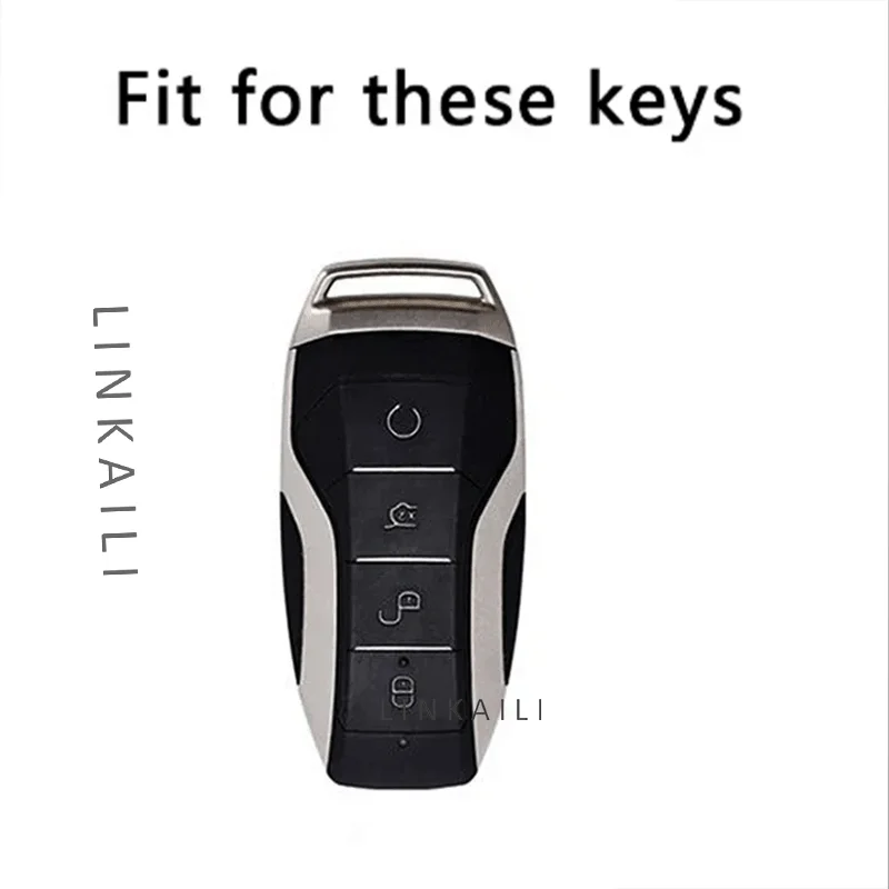 Alloy Car Key Case Cover Holder for BYD Second Song Pro Tang Dm QIn PLUS MAX Yuan Generation Atto 3 Han EV Dolphin Accessories