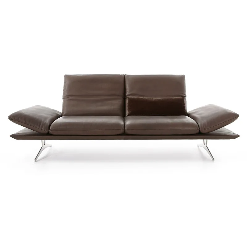 Small apartment living room light luxury L-shaped corner Italian minimalist adjustable armrest backrest functional sofa
