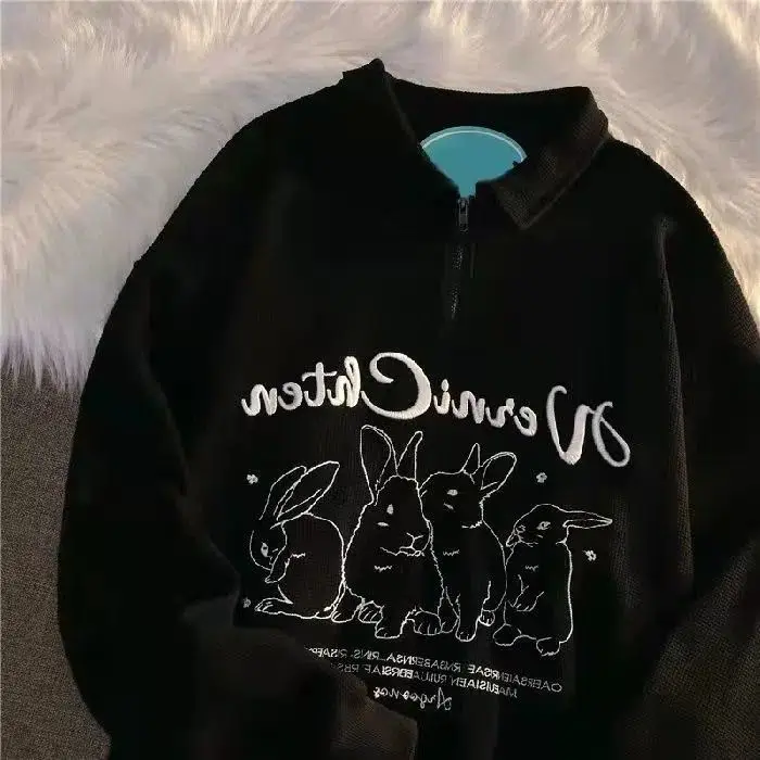 女性のための刺繍入りワッフルネックセーター,2022,秋,韓国スタイル,ユニバーサル,マッチ,トレンディ,y2k