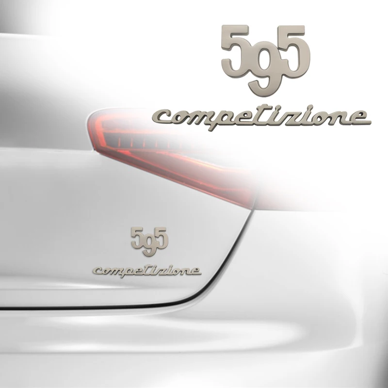 Car Sticker Metal 595 Logo Emblem Badge Trunk Decal For Abarth 695 595 Competizione 70th Anniversary view 5
