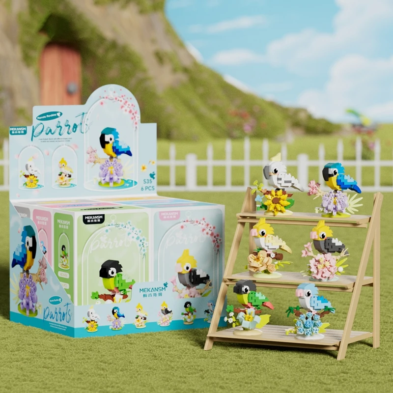 brinquedo-educacional-de-montar-papagaio-em-blocos-modelo-de-papagaio-para-montar-decoracao-de-mesa-quebra-cabeca-de-animais-para-meninas