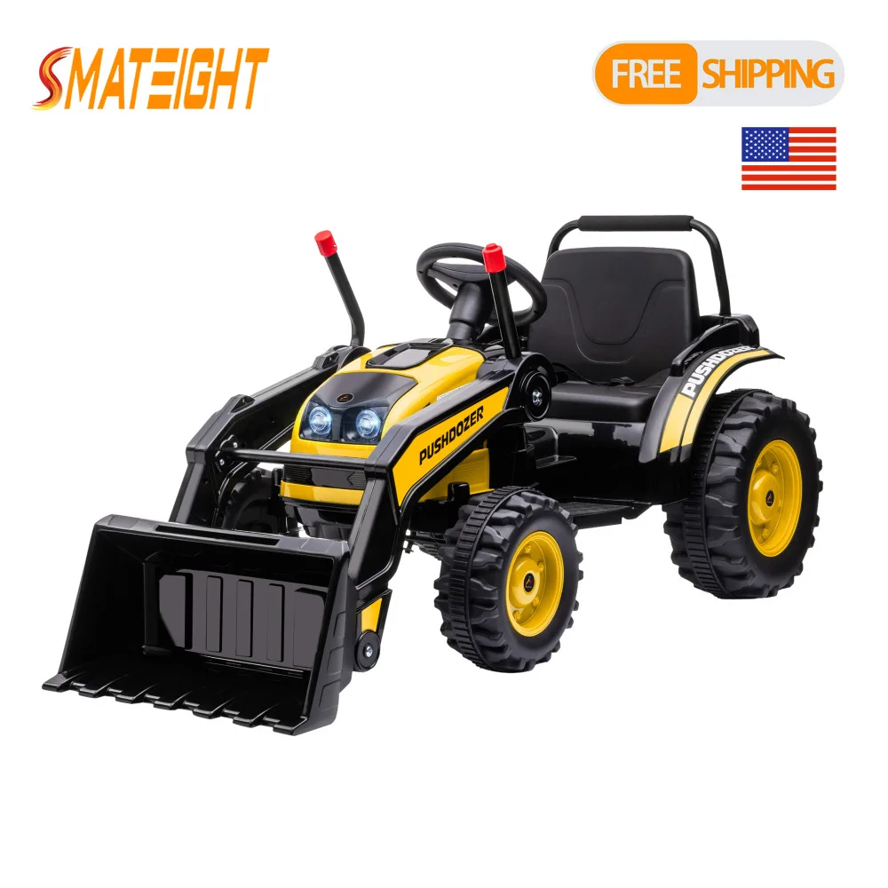 6V子供用乗用ショベルカー多機能子供用電動ブルドーザーバケットサウンド＆ライト付き乗用玩具建設車両ギフト