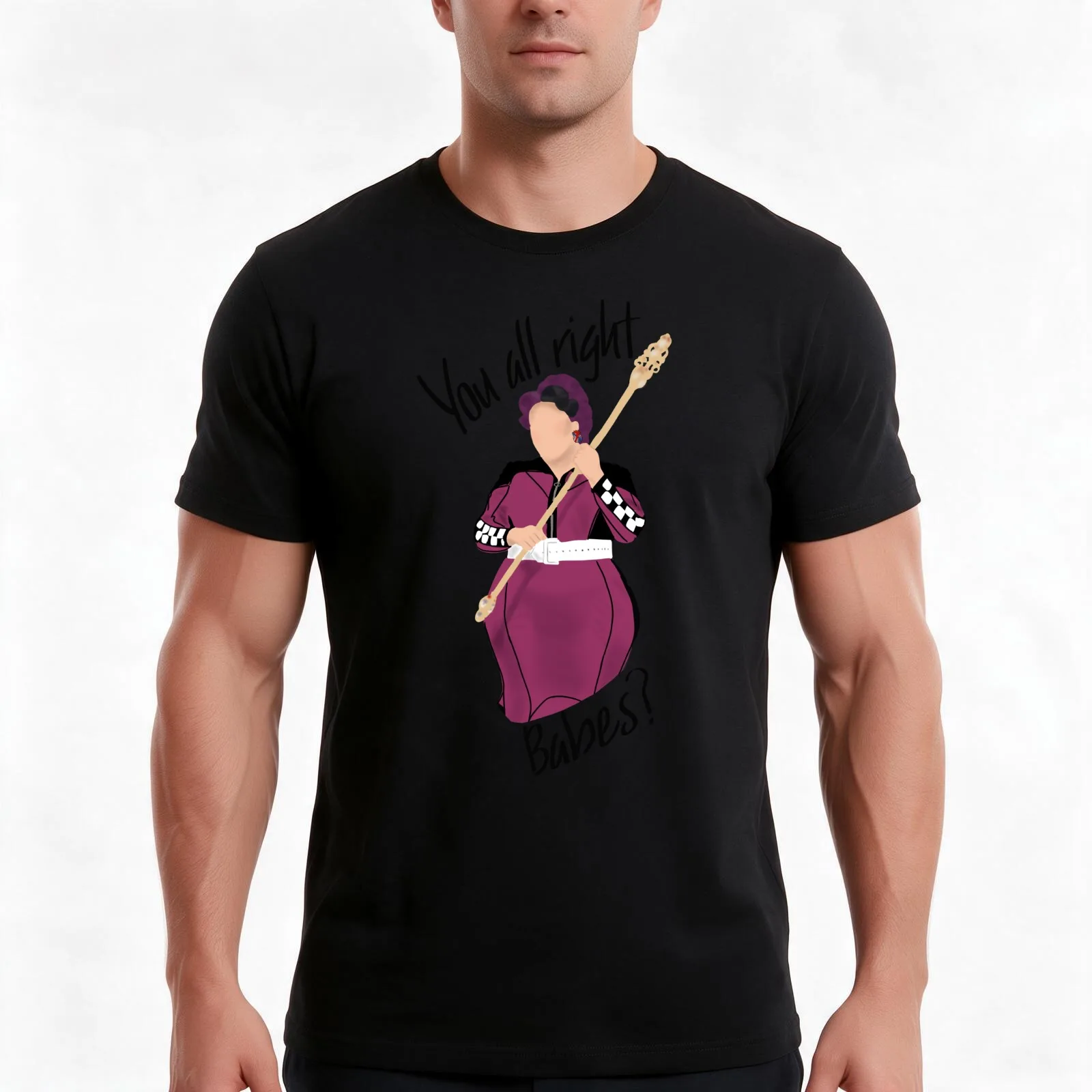 Drag Race UK Lawrence Chaney Winner You All Right Babes Sticker T-Shirt Summer Casual Cotton Tee Oversized Streetwear Tops
