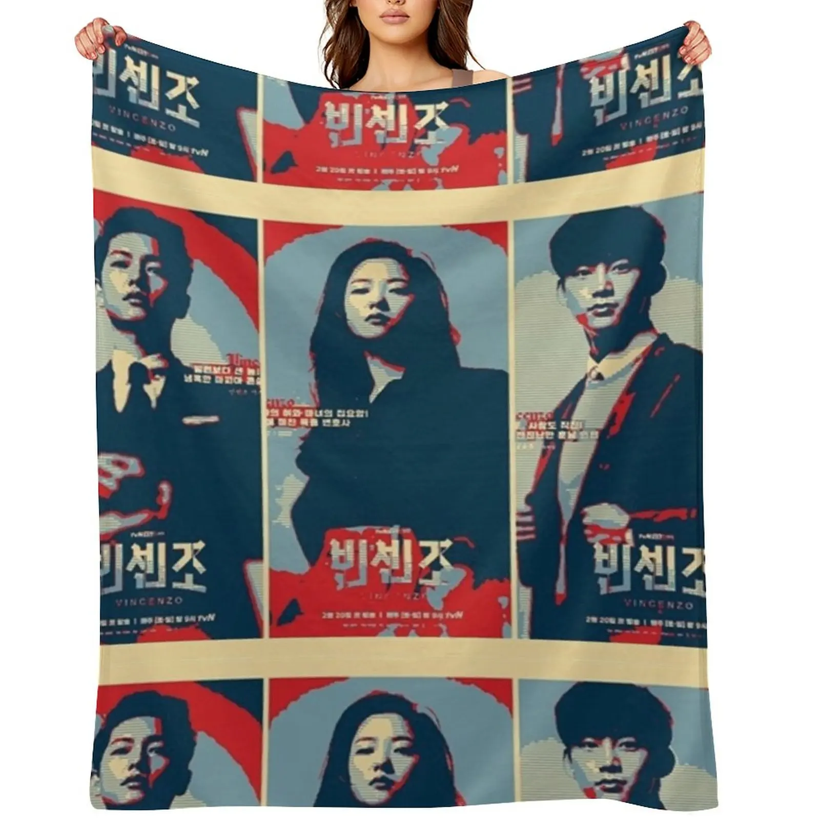 

vincenzo cassano Throw Blanket Cute Plaid for winter warm for winter Decorative Throw Blankets