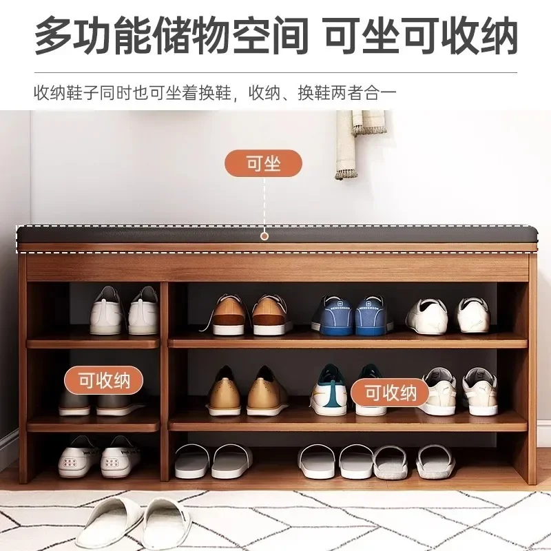 Entry shoe change stool seated shoe stool soft bag shoe cabinet at the entrance of the household door