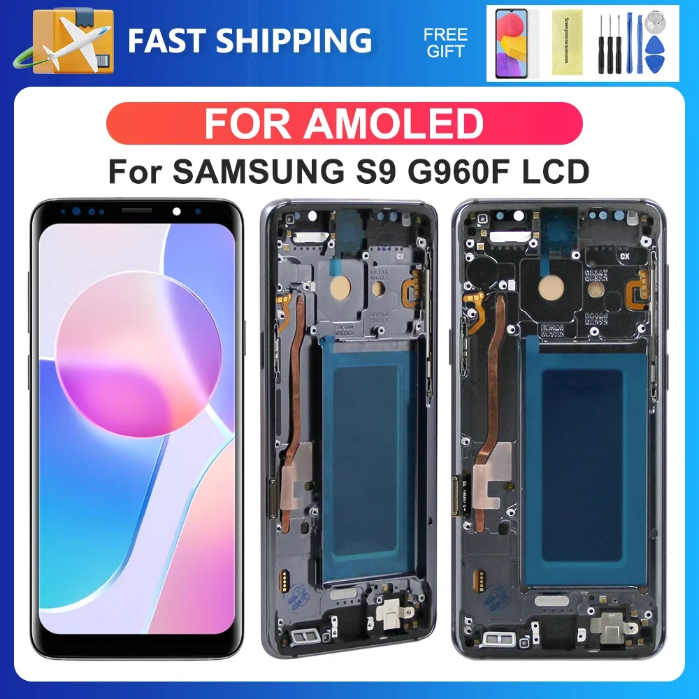 S9 For Samsung 5.8''For AMOLED G960F G960 G960U G960W G960N G960X LCD Display Touch Screen Digitizer Assembly Replacement