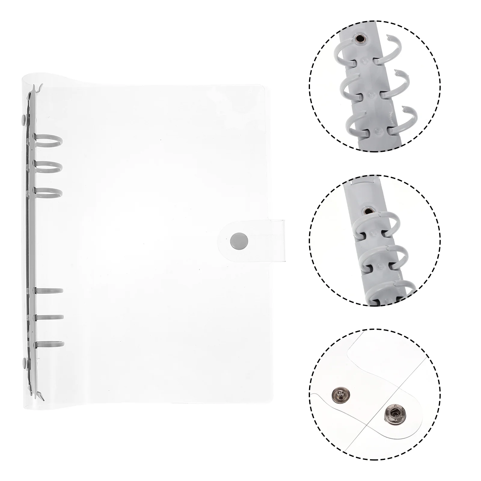 

Protector Pvc Account Book Notepads Budget Binder Cover Aluminum Alloy Loose Leaf Rings