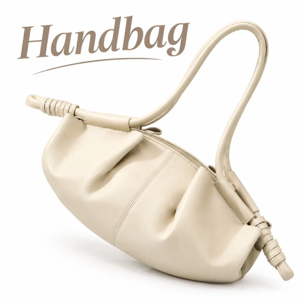 Women Shoulder Bag New Soft Leather Cloud Shape Handbag Unique Premium Look Crossbody Purse For Daily Commute Office Shopping