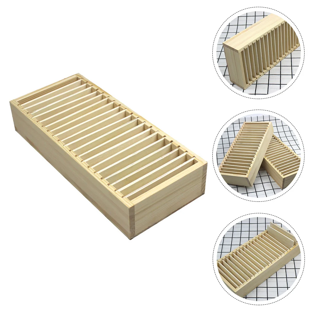 Centerpiece Card Storage Box Business Desktop Cards Holder Place Yellow Name Organizer Rack