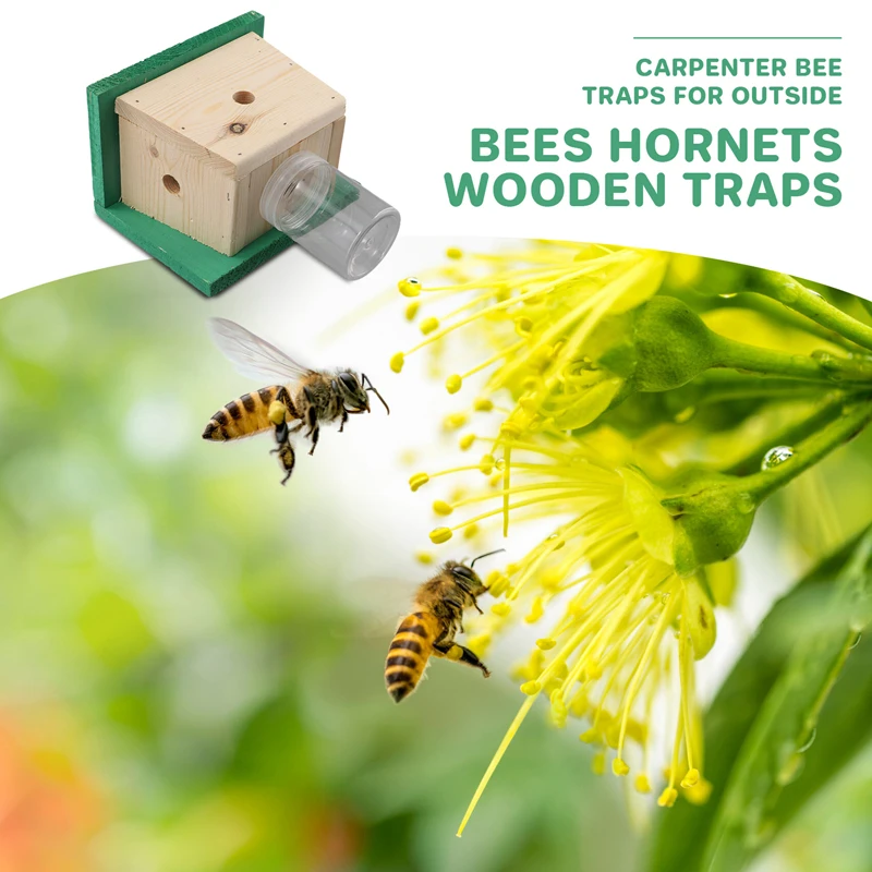 Carpenter Bee Traps For Outside - Carpenter Bee Trap, Bee Vault Wood Bee Traps Carpenter Bee Traps For Outdoors Hanging