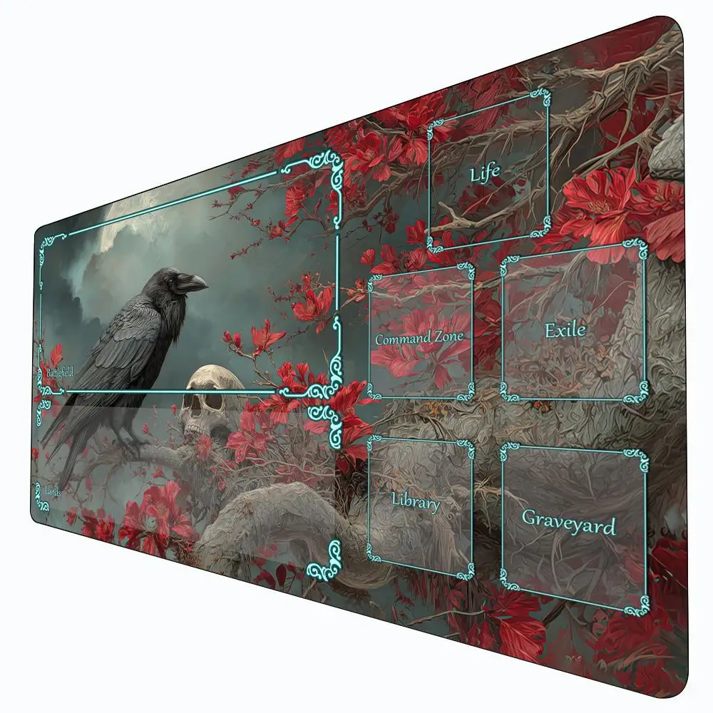 

Mysterious Crow MTG Playmat Magic Card Battle Mat Non-Slip Durable 35X60CM Commander playmat Board Game Mat for TCG card mat