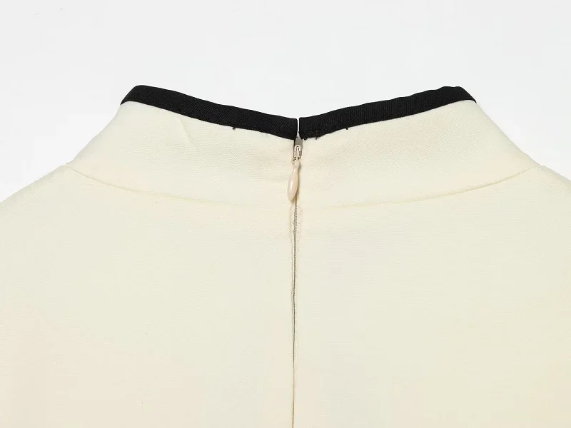 MUJER Ausgeschnittene kurze Kleider für Damen, Sommer-Minikleid im Kontrast-Stil, Partykleider im chinesischen Stil, ärmellose Kleider für Damen – Detail 11