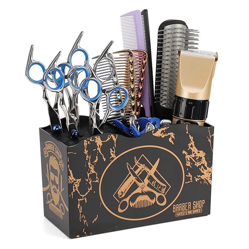 Barbershop Hairdressing Tools Storage Box Hair Scissors Combs Clips Holder Large Capacity Rack Organizer Salon Tools Accessories