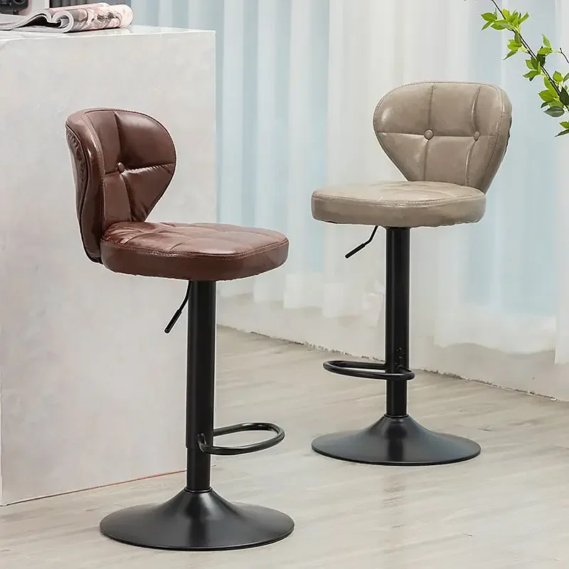 

Bar Chairs Lifting Rotating Modern Minimalist Backrest Bar Stools Home Front Desk Bar Chair Living Room Furniture High Stools