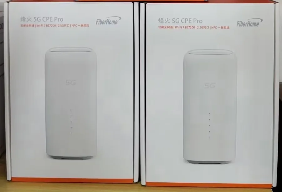 Fiber home 5G CPE PRO LG6851f wifi7 BE7200 NFC Wifi 7 Cellular Wireless Router Quad Core 2GB 2.5G network ports