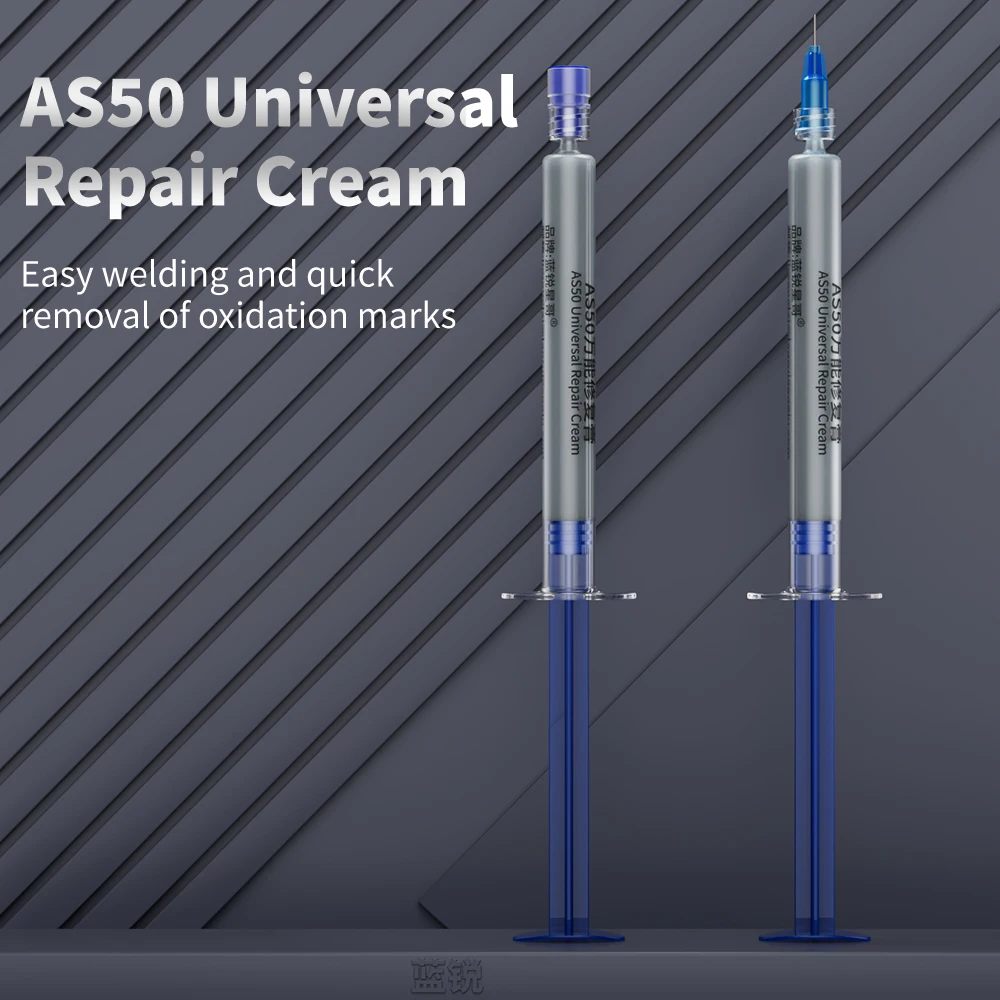 LANRUI AS50 Universal Repair Cream 3ml Fast action on solder joint and oxidation spot removal for electronic Repair