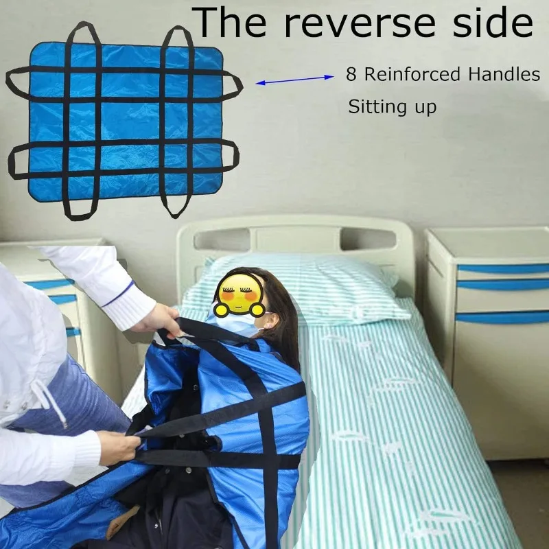 Waterproof Patient Transfer Sheet with Handles, Reusable Incontinence Mattress Pad Hospital Bed Positioning Patient Care Bedding