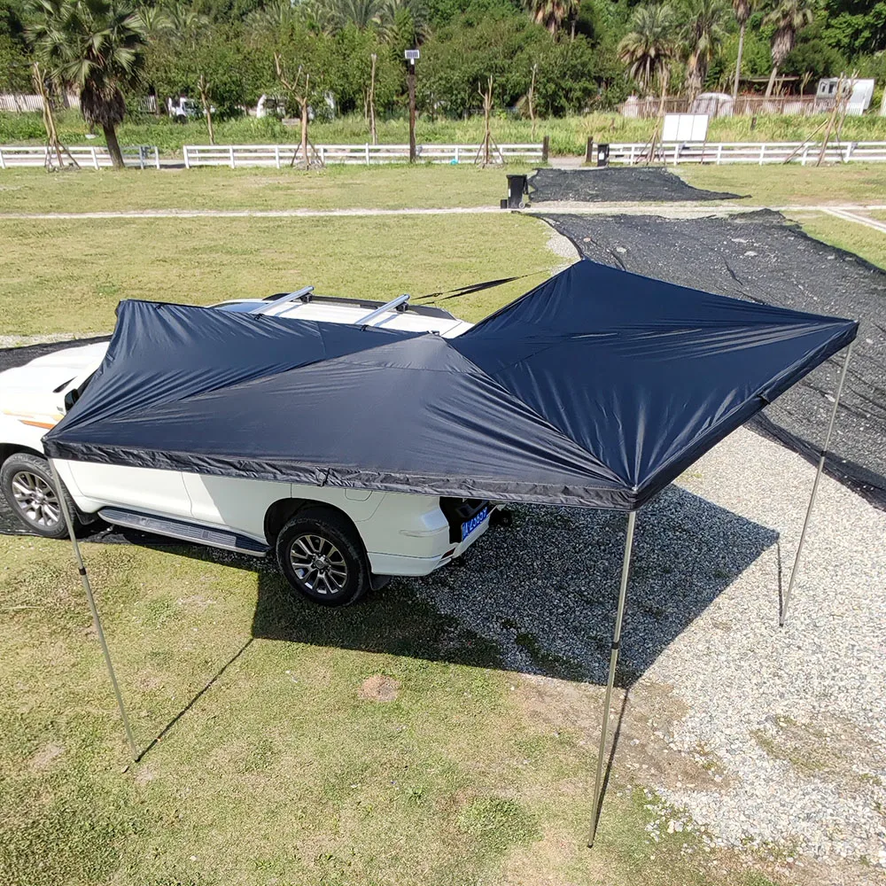 270-Degree Quick-Opening Oxford Car Awning Tent Cheap Retractable Camping Gear For 4x4 Offroad Vehicles