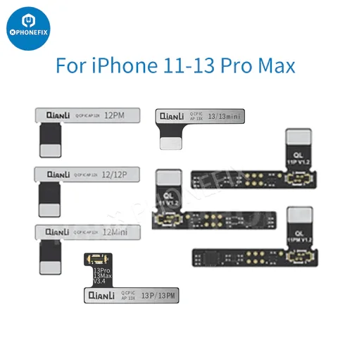 Qianmovies iCopy Plus Ture Tone/Virbrator EEPROM Programmer Battery Flex Cable Battery/LCD/Cable Heatset Board pour iPhone 6-14Repair