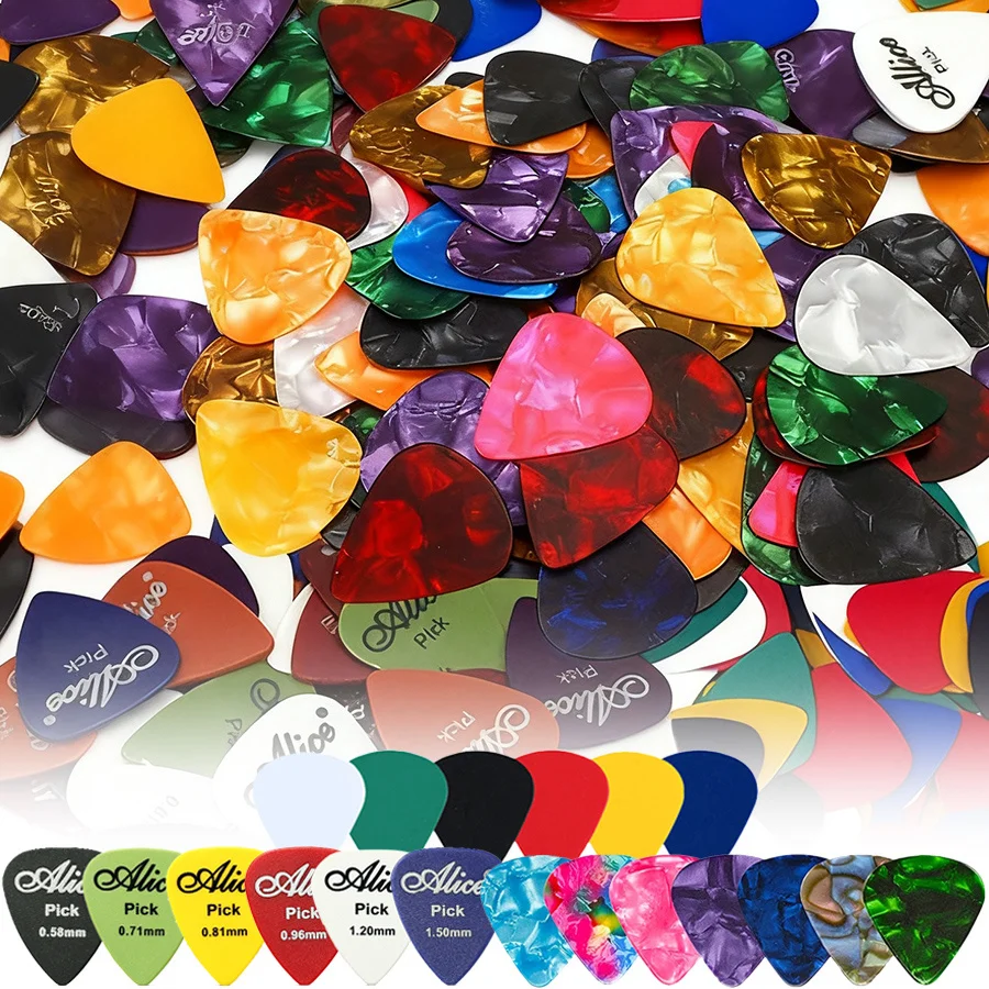 18-36pcs Guitar Picks 3 Styles Thin ABS Pick for Guitar Ukulele Bass Musical Instrument Performance Accessories Golden DDJ