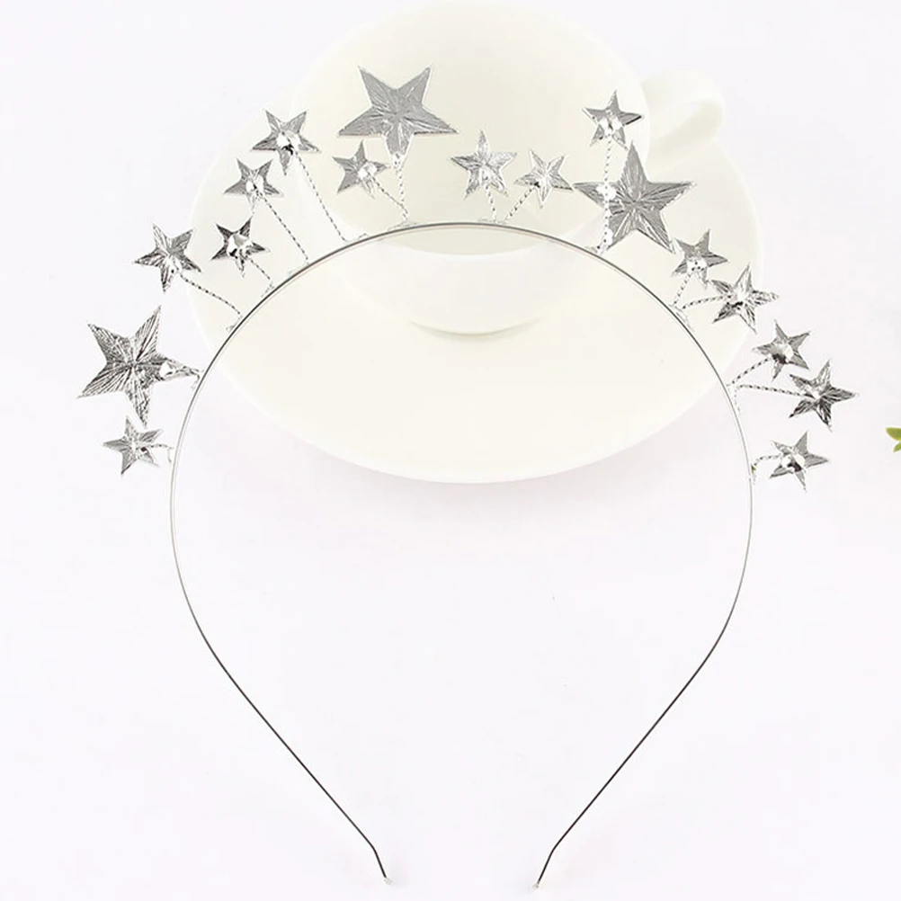 

Rhinestone Headb Hair Hoops Wedding Headdress Lightweight Bridal Hair Hoops Star Headb for Girl Celebration Prom