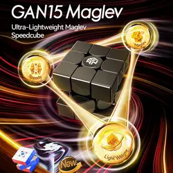 2024 New Gan 15 Maglev UV Magnetic Magic Speed Cube Stickerless Professional GAN 15M Cubo Magico Puzzle For Children Kids Gift