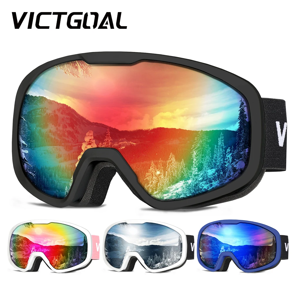 

VICTGOAL Men's Ski Goggles Anti-fog Women Sports Skiing Snowboard Skateboard Double Layers Snow Eyewear Cylindrical Glasses
