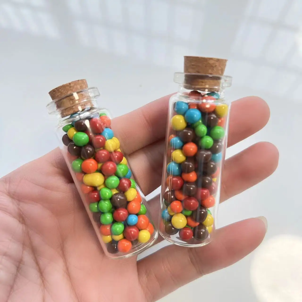 100 pcs/lot 11*22*60mm 12ml Corks Small Glass Bottles Crafts Decoration Tiny Jars Transparent Empty Glass Jar Mini Bottle