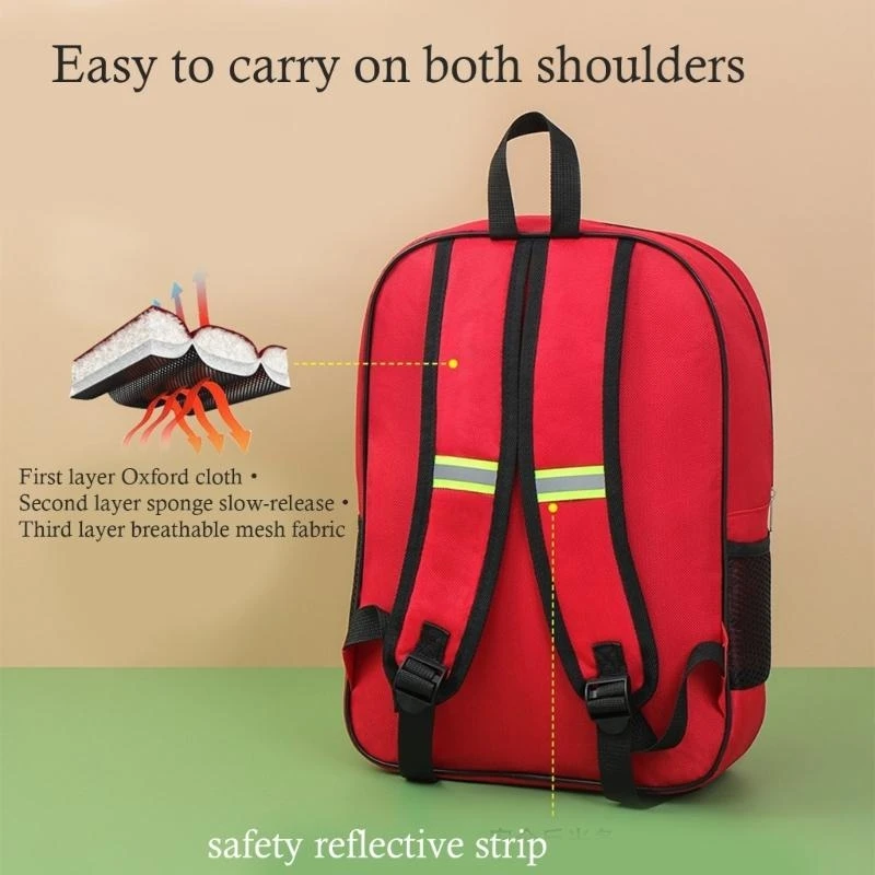 Empty First Aid Bag Lightweight Emergency Backpack With Multiple Compartments For Organized First Aid Storage F19E