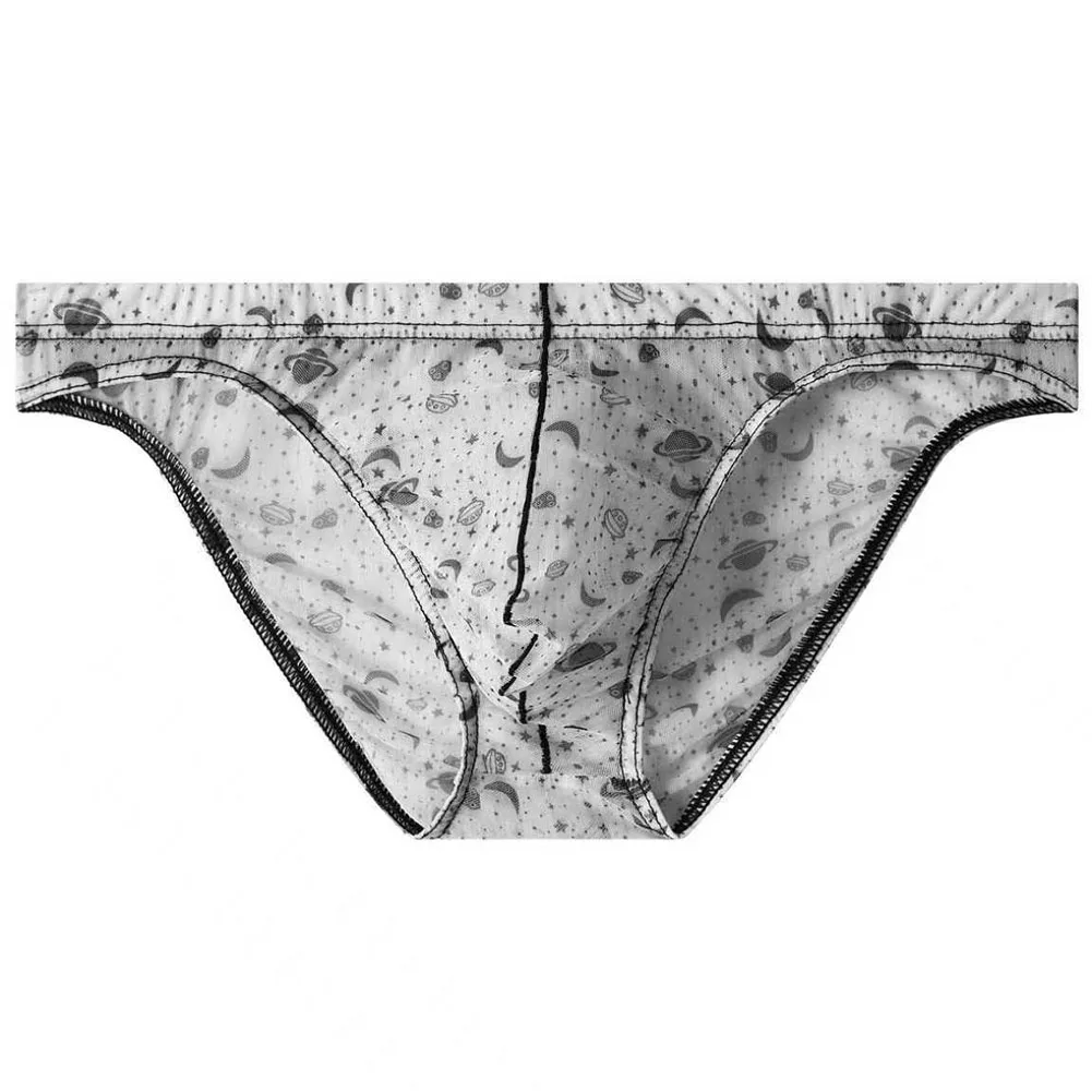 

Мужские сетчатые полупрозрачные трусы с принтом, тонкие, со средней посадкой, прозрачные, мужское нижнее белье