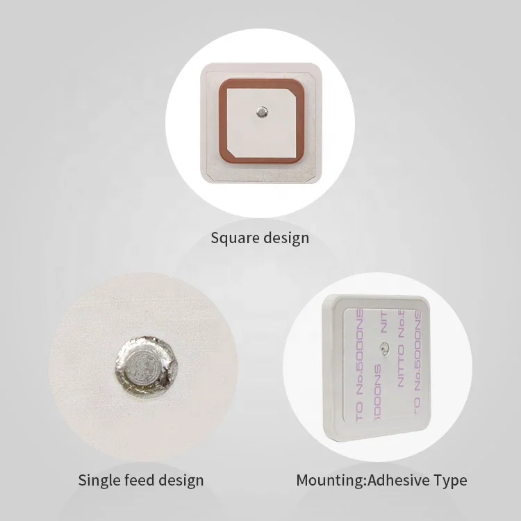 High Quality 25*25mm Single Feed Stacked Patch GPS L1 L2 Passive Antenna GNSS