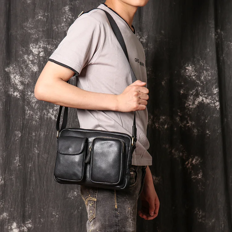 New Genuine Cowhide Crossbody Bag - Spacious Shoulder Messenger Casual Daily Use Leather Tote