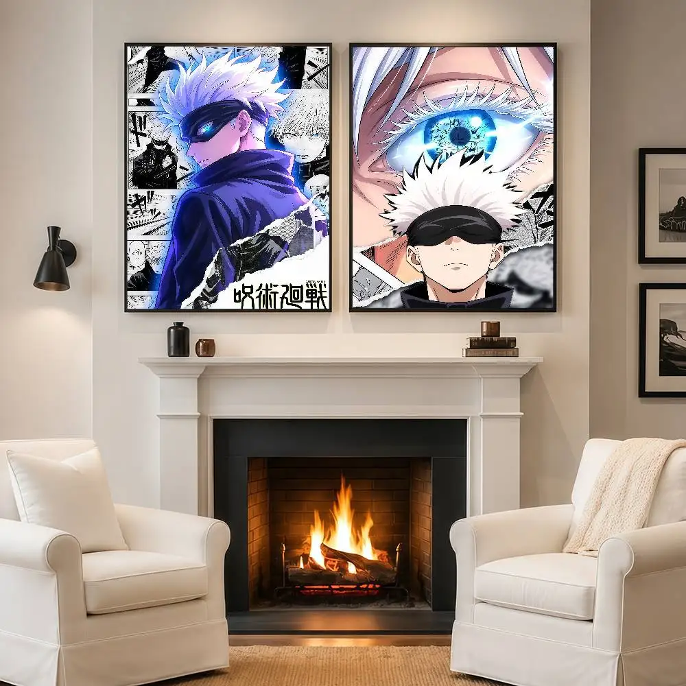 Anime Jujutsu Kaisen Posters Wall Art Retro Painting Home Room Cafe Club Dorm Wall Decor