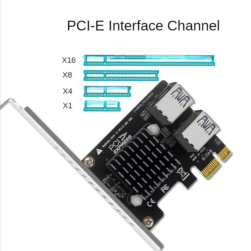 PCI Express Riser Card 1x to 16x 1 to 4 PCI-E USB 3.0 Slot Multiplier Hub Adapter for Bitcoin Mining Miner BTC Machine