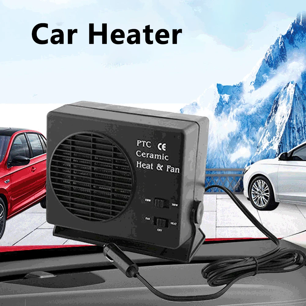 

Car Heater 2 In 1 12V 150/300W Auto Portable Heating Fan Windscreen Defroster Dashboard Driving Demister For Cars SUV Vehicles