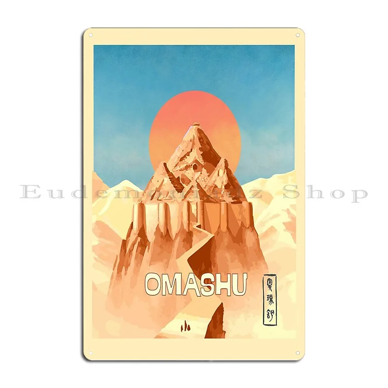 Omashu Travel Poster Metal Sign PaintingCustomize Design Customized Wall Decor Tin Sign Poster