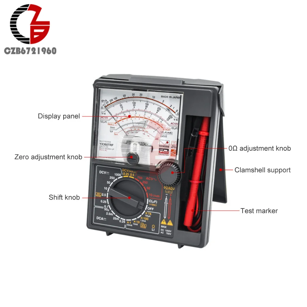 AC DC NEW IN YX-360TRF Analog Multimeter Tester  Intelligent AC DC Voltage Current Multímetro Test Meter