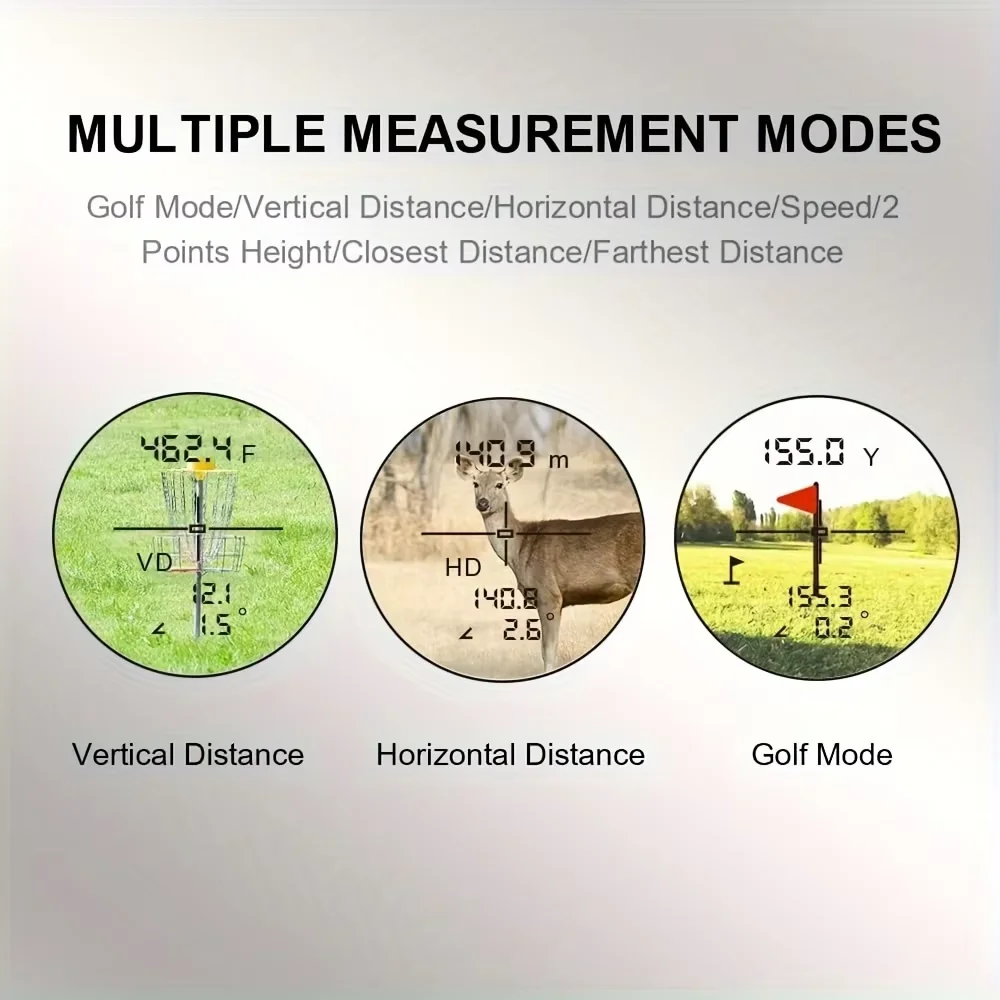 REVASRI 1500M Golf Rangefinder, Slope-Compensated Rangefinder, Speed and Long-Range Measurement Function Hunting Monocular