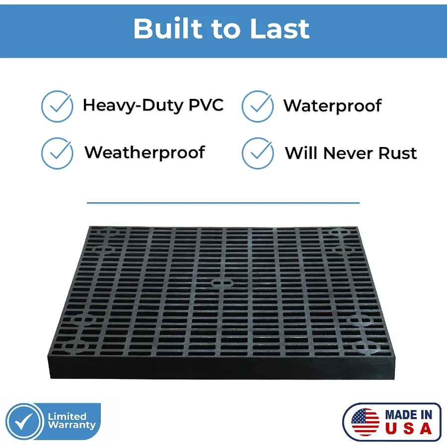 Heavy Duty Fountain Basin Grate - For Pond and Water Garden Features and More - Hides Reservoirs - Holds Bubblers, Rocks, Other