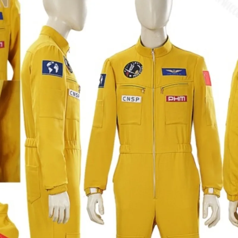 

Grace Project Movie Hail Mary Cosplay Yellow Jumpsuit Astronaut uniform Woman Man Clothes Halloween Outfit Comic Con Festival