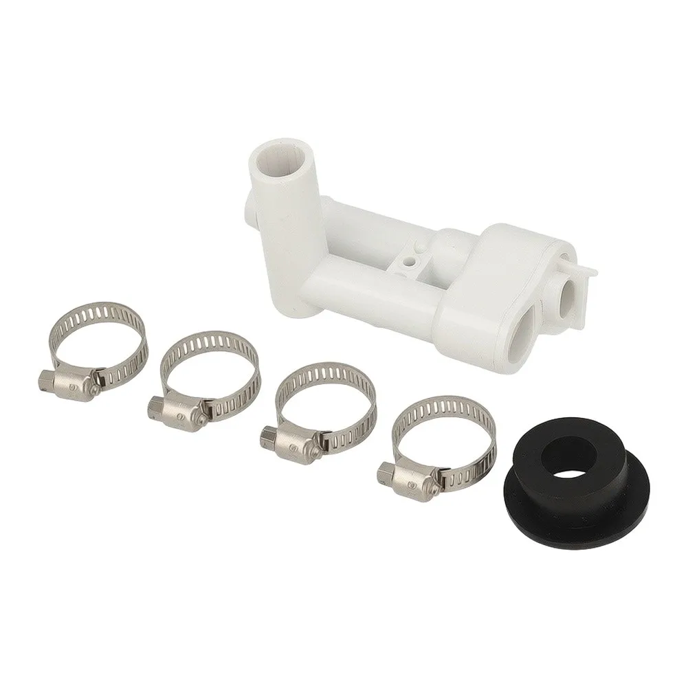 Replacement Dishwasher Air Gap Kit White ABS Drain Assembly With Rubber Ring And Clamps For Kitchen Sink Plumbing Fix