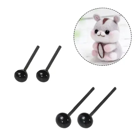 100Pcs 2mm/3mm/4mm DIY 인형 인형 플라스틱 블랙 핀 안전 눈 수제 테디 베어 인형 공예 어린이 어린이 장난감