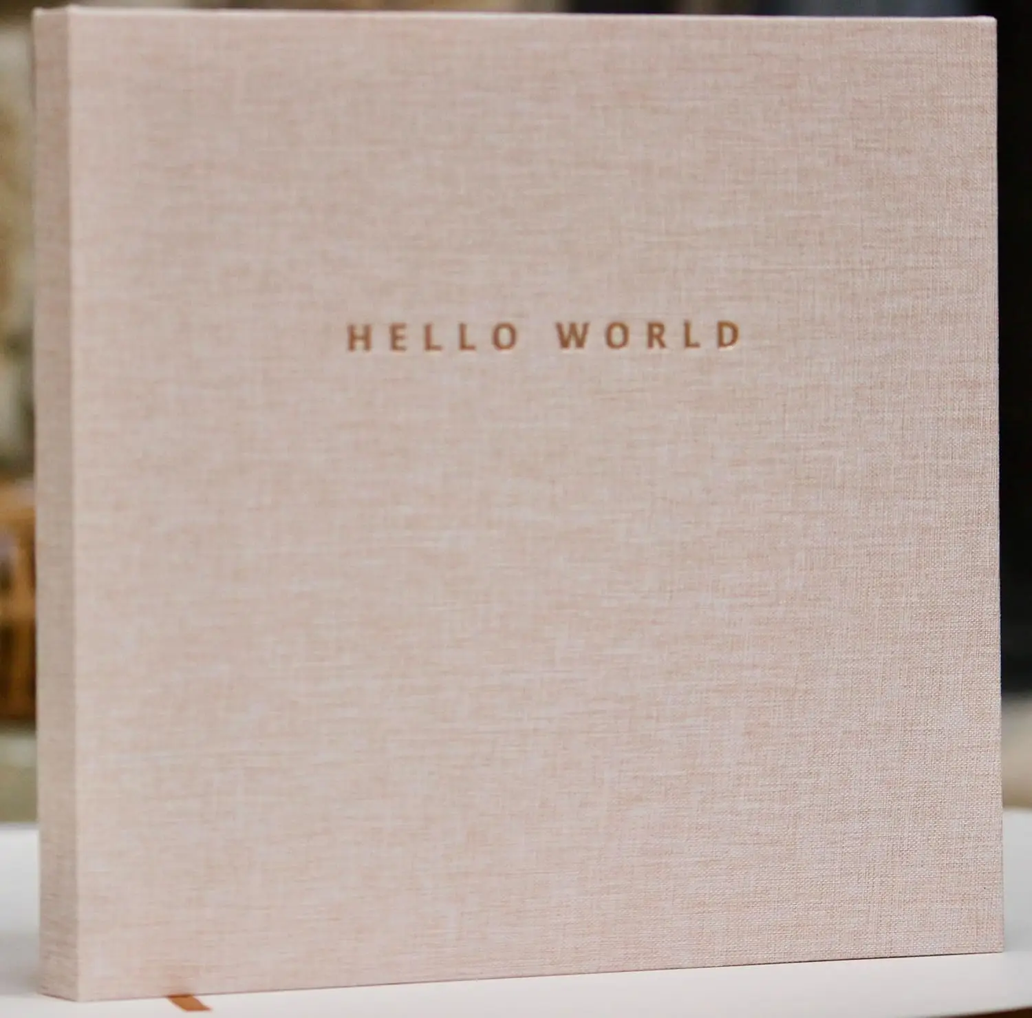 

Linen Gender Neutral | Minimalist Keepsake Memory Book Photo Album for Baby Boy or Girl First 5 Years – A Milestone Boo