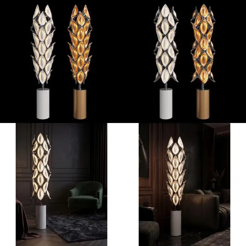 Modern unique shape handmade ceramic eye-shaped LED floor lamp, suitable for high-end residential hotel restaurant decoration